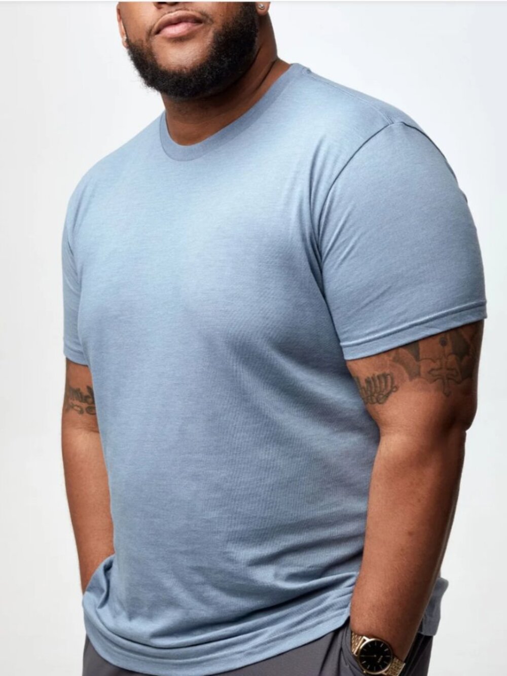 New Fresh Clean Tees Shirt Club Crew Neck T-Shirt Wedgewood 2XL Short Sleeve